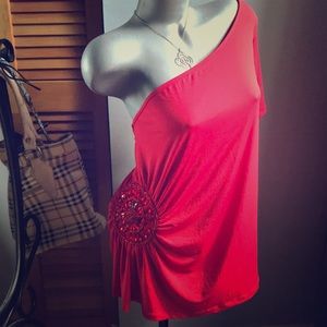 Lane Bryant 18/20 red off shoulders top